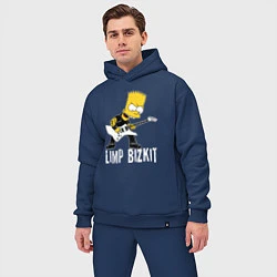 Мужской костюм оверсайз Limp Bizkit Барт Симпсон рокер, цвет: тёмно-синий — фото 2