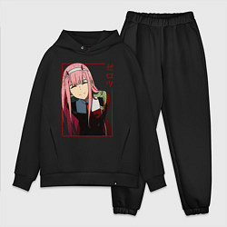 Мужской костюм оверсайз Zero Two anime girl, цвет: черный