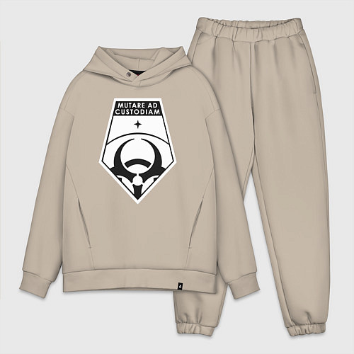 Мужской костюм оверсайз Mutare ad custodiam / Миндальный – фото 1