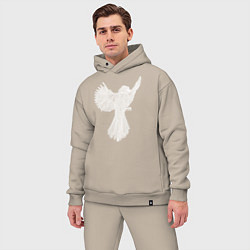 Мужской костюм оверсайз Белый кардинал, цвет: миндальный — фото 2