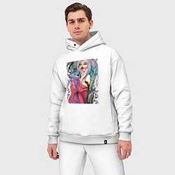 Мужской костюм оверсайз Ветряная красотка, цвет: белый — фото 2