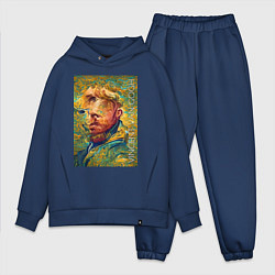 Мужской костюм оверсайз Abstract Vincent van Gogh - surrealism self-portra, цвет: тёмно-синий