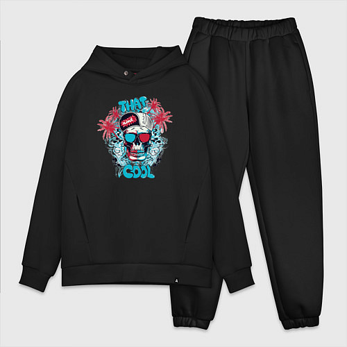 Мужской костюм оверсайз Skull in colors / Черный – фото 1