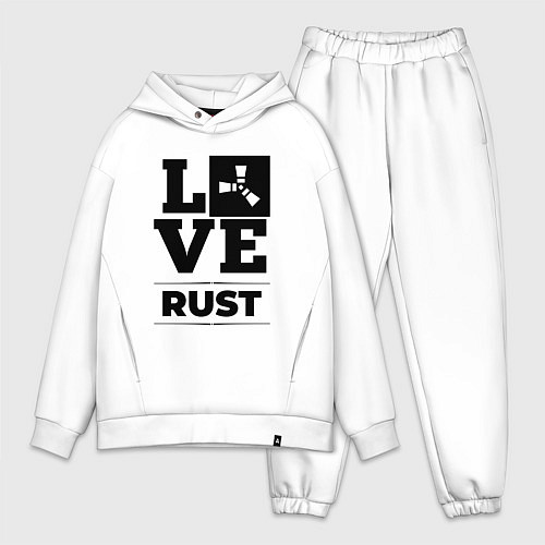 Мужской костюм оверсайз Rust love classic / Белый – фото 1