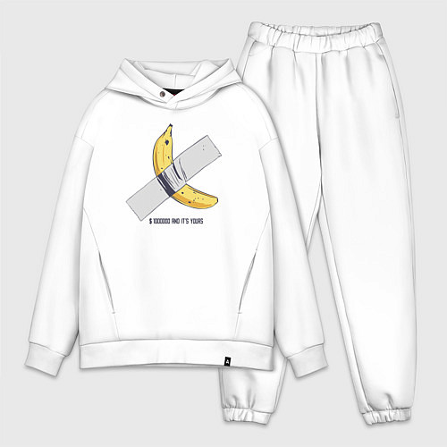 Мужской костюм оверсайз 1000000 and its your banana / Белый – фото 1