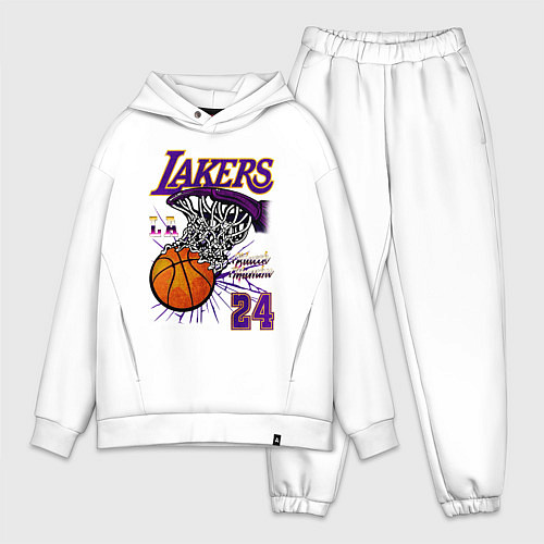 Мужской костюм оверсайз LA Lakers Kobe / Белый – фото 1