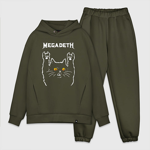 Мужской костюм оверсайз Megadeth rock cat / Хаки – фото 1