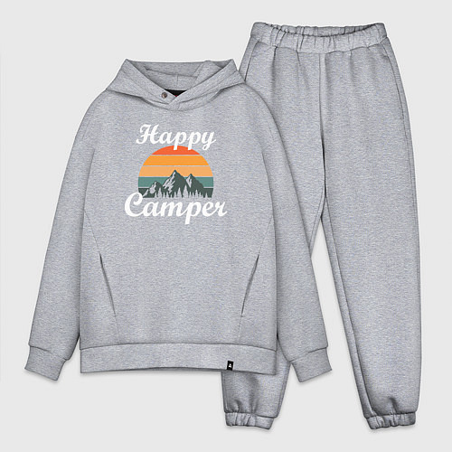 Мужской костюм оверсайз Happy camper / Меланж – фото 1