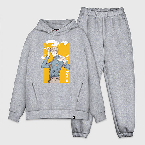 Мужской костюм оверсайз Магическая битва Нанами Кенто / Меланж – фото 1