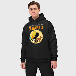 Мужской костюм оверсайз Adventures of El Barto, цвет: черный — фото 2