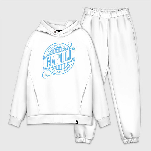 Мужской костюм оверсайз FC Napoli / Белый – фото 1
