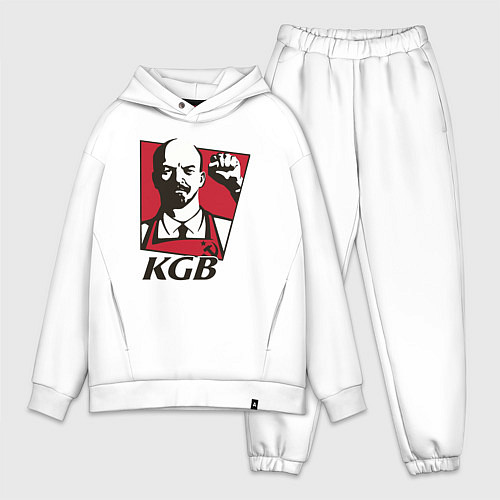 Мужской костюм оверсайз KGB Lenin / Белый – фото 1