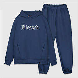 Мужской костюм оверсайз Blessed, цвет: тёмно-синий