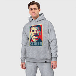 Мужской костюм оверсайз Stalin USSR, цвет: меланж — фото 2