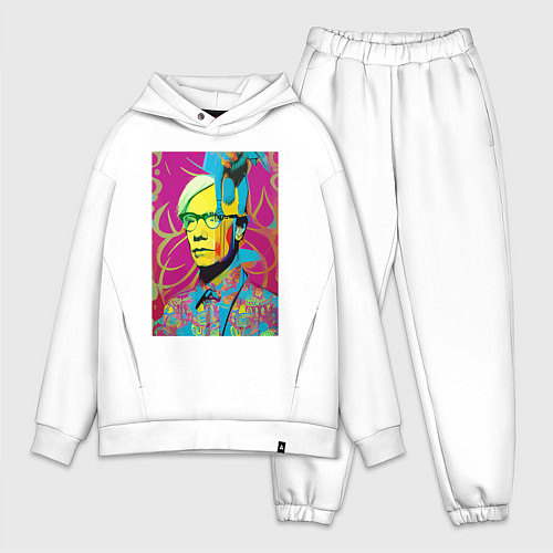 Мужской костюм оверсайз Andy Warhol - pop art / Белый – фото 1