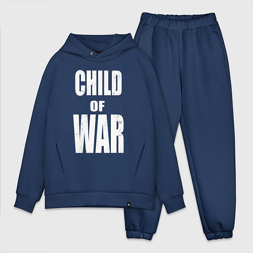 Мужской костюм оверсайз Child of war / Тёмно-синий – фото 1