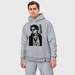 Мужской костюм оверсайз Johnny Depp - graphics, цвет: меланж — фото 2