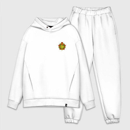 Мужской костюм оверсайз Орден отличника погранвойск - мини / Белый – фото 1