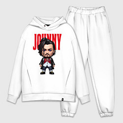 Мужской костюм оверсайз Johnny Depp - cool dude - pop art, цвет: белый