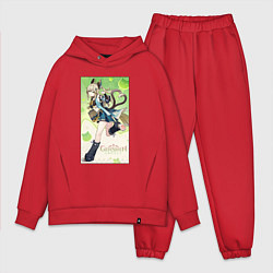 Мужской костюм оверсайз Кирара Геншин импакт, цвет: красный