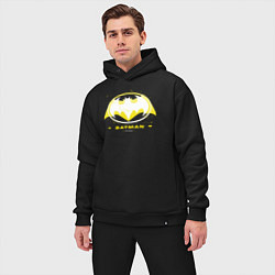 Мужской костюм оверсайз Batman logotype 2023, цвет: черный — фото 2