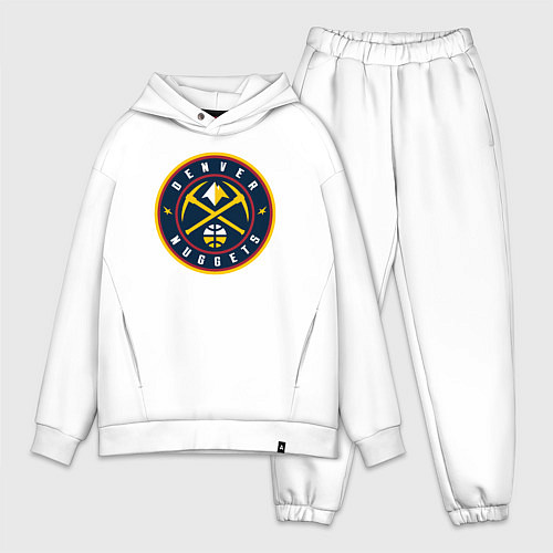 Мужской костюм оверсайз Denver Nuggets / Белый – фото 1