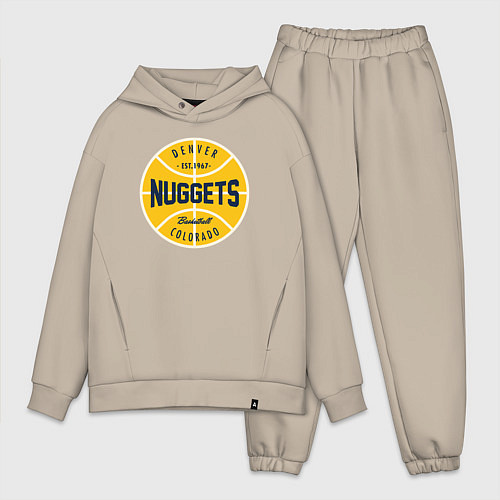 Мужской костюм оверсайз Denver Nuggets 1967 / Миндальный – фото 1