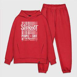 Мужской костюм оверсайз Slipknot bar code, цвет: красный