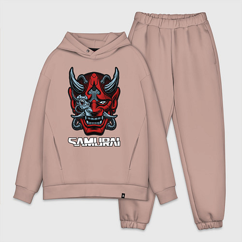 Мужской костюм оверсайз Samurai mask / Пыльно-розовый – фото 1