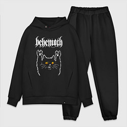 Мужской костюм оверсайз Behemoth rock cat, цвет: черный