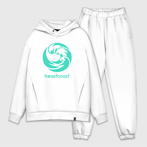 Мужской костюм оверсайз Beastcoast logo / Белый – фото 1