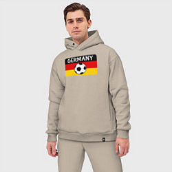 Мужской костюм оверсайз Football Germany, цвет: миндальный — фото 2