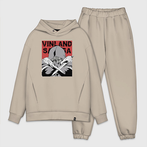 Мужской костюм оверсайз Торфинн / Миндальный – фото 1