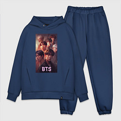 Мужской костюм оверсайз BTS art style, цвет: тёмно-синий