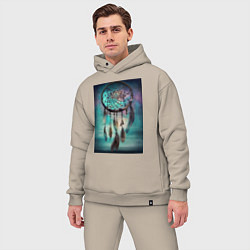 Мужской костюм оверсайз Ловец снов - нейросеть, цвет: миндальный — фото 2