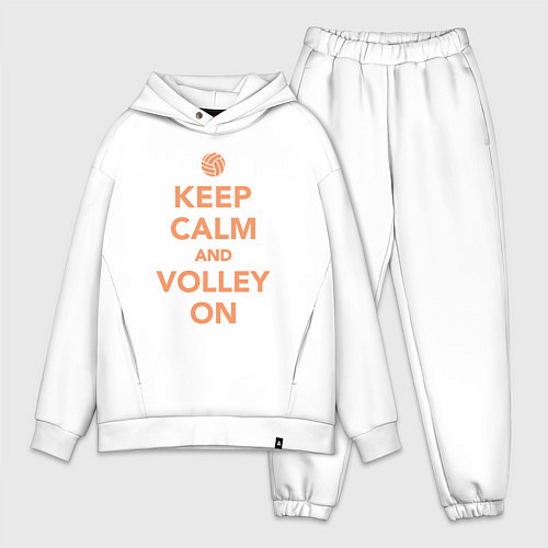 Мужской костюм оверсайз Keep calm and volley on / Белый – фото 1