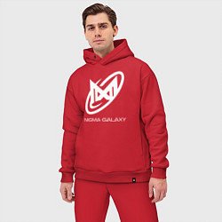 Мужской костюм оверсайз Nigma Galaxy logo, цвет: красный — фото 2