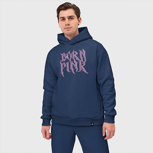 Мужской костюм оверсайз Born pink Blackpink / Тёмно-синий – фото 3