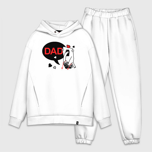 Мужской костюм оверсайз Dad cock / Белый – фото 1