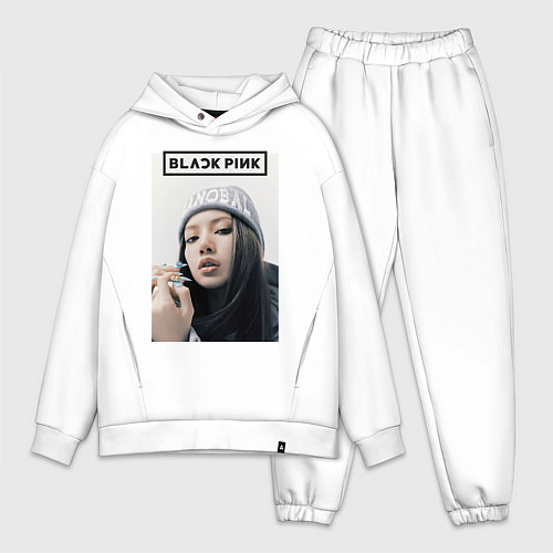 Мужской костюм оверсайз Джису блэкпинк / Белый – фото 1