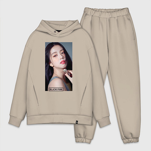 Мужской костюм оверсайз Kim Jisoo / Миндальный – фото 1