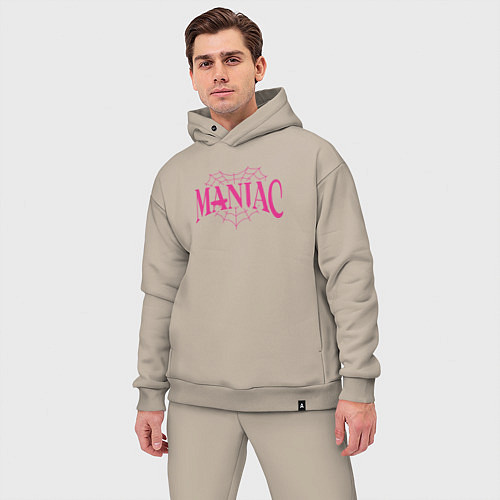 Мужской костюм оверсайз Maniac - stray kids / Миндальный – фото 3