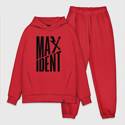 Мужской костюм оверсайз Maxident - black - stray kids, цвет: красный
