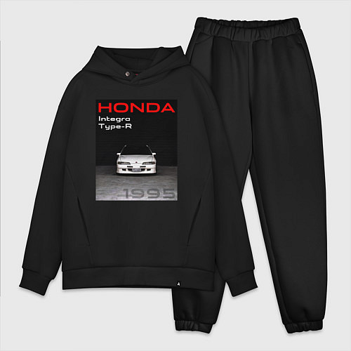 Мужской костюм оверсайз Honda Integra Type-R обложка / Черный – фото 1