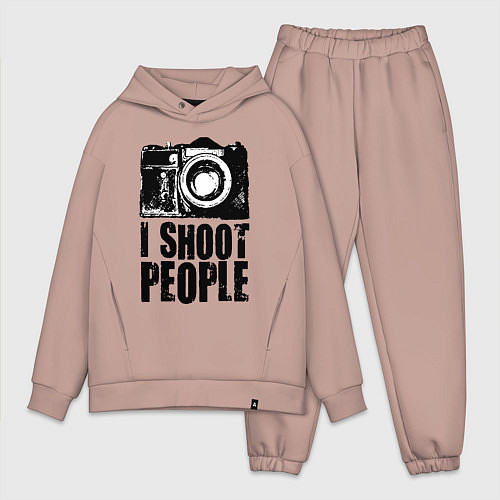 Мужской костюм оверсайз Shoot photographer / Пыльно-розовый – фото 1