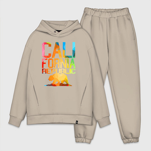 Мужской костюм оверсайз Republic California / Миндальный – фото 1