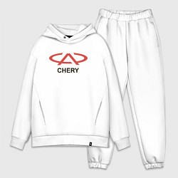 Мужской костюм оверсайз Chery Logo, цвет: белый