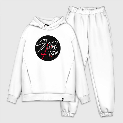 Мужской костюм оверсайз Stray Kids logo / Белый – фото 1