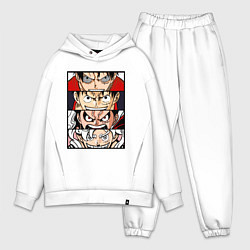 Мужской костюм оверсайз Луффи пятый гир - One Piece, цвет: белый