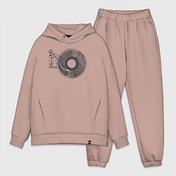 Мужской костюм оверсайз Vinyl style, цвет: пыльно-розовый